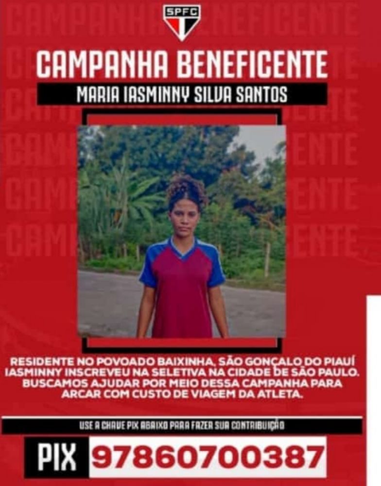 Jovem de 14 anos precisa de ajuda para realizar sonho de ser jogadora profissional de futebol
