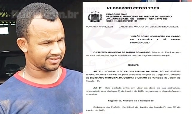 Reportagem denuncia secretário laranja em Jardim do Mulato