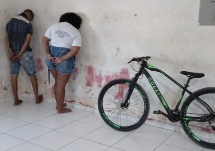 RP do 11º BPM-MA/Timon prende casal com drogas e bicicleta roubada