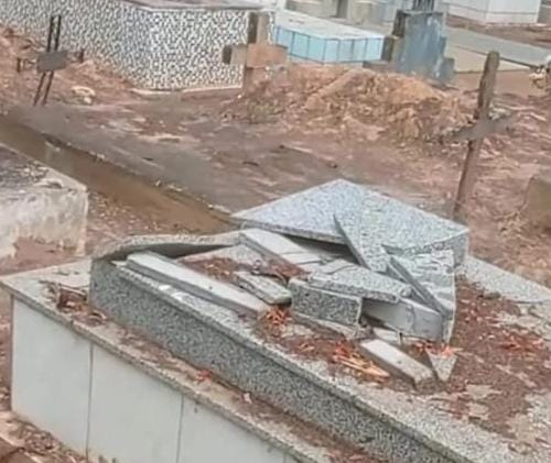 Bandidos violam e roubam túmulo em cemitério na zona Sudeste de Teresina