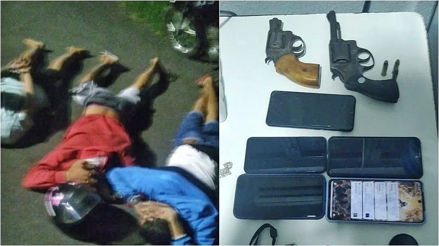 Grupo de criminosos armados é preso pela Polícia Militar após fazer assalto em Água Branca