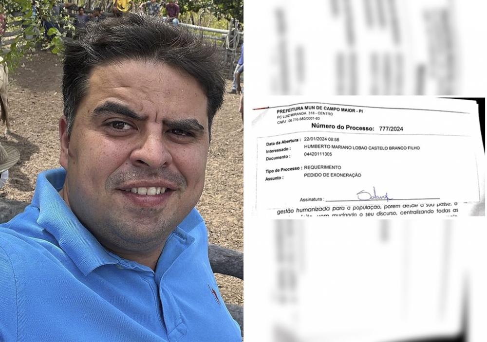 ‘Não posso compactuar com ingerências administrativas’ diz sobrinho de Ciro Nogueira ao pedir pra sair do cargo em Campo Maior