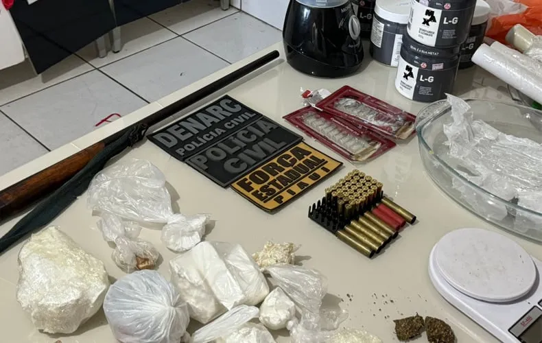 Polícia apreende cocaína misturada em creatina durante operação no interior do Piauí