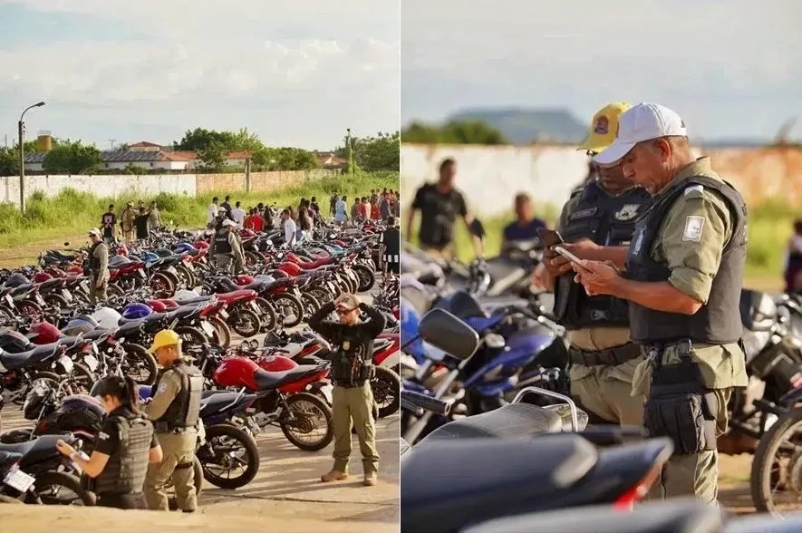 Operação policial resulta em apreensão de motos no evento “Domingo do Grau” no Piauí
