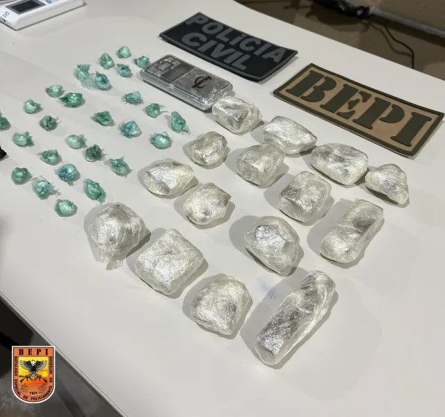 PMPI apreende drogas durante ação de combate ao tráfico de entorpecentes em Picos