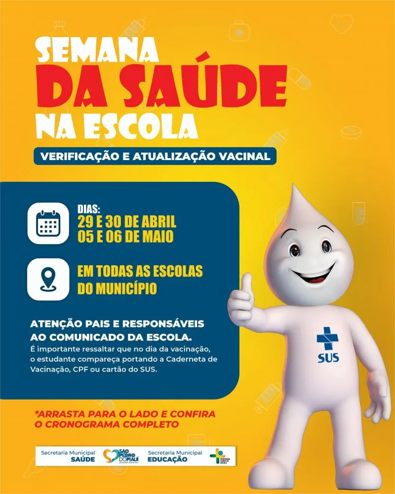 Prefeitura de São Pedro do Piauí inicia campanha de vacinação nas escolas