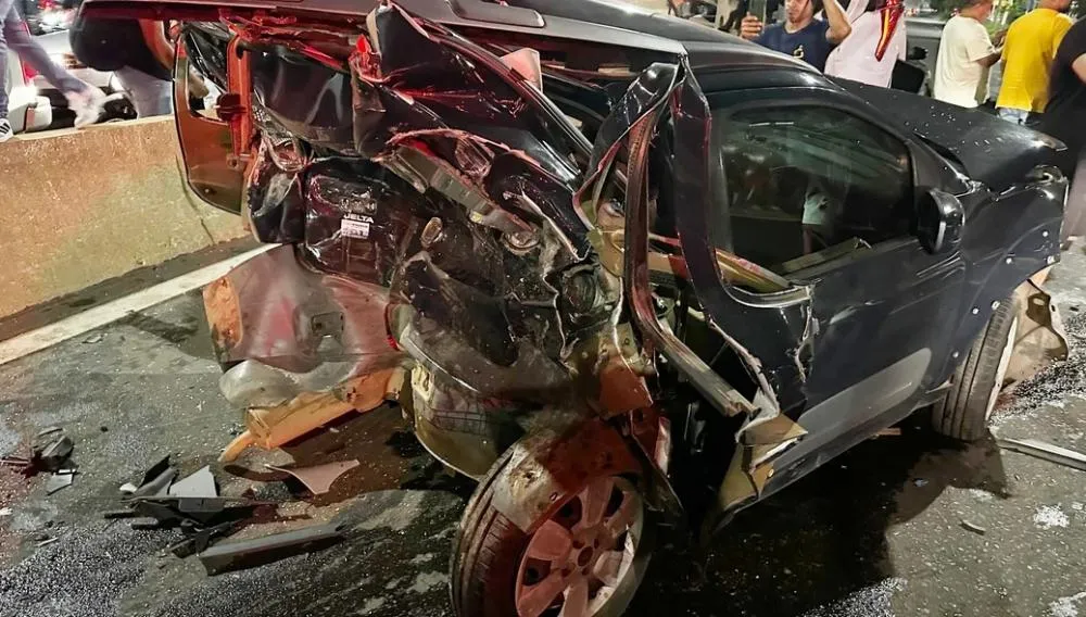 Acidente envolvendo oito carros deixa três feridos na BR 316