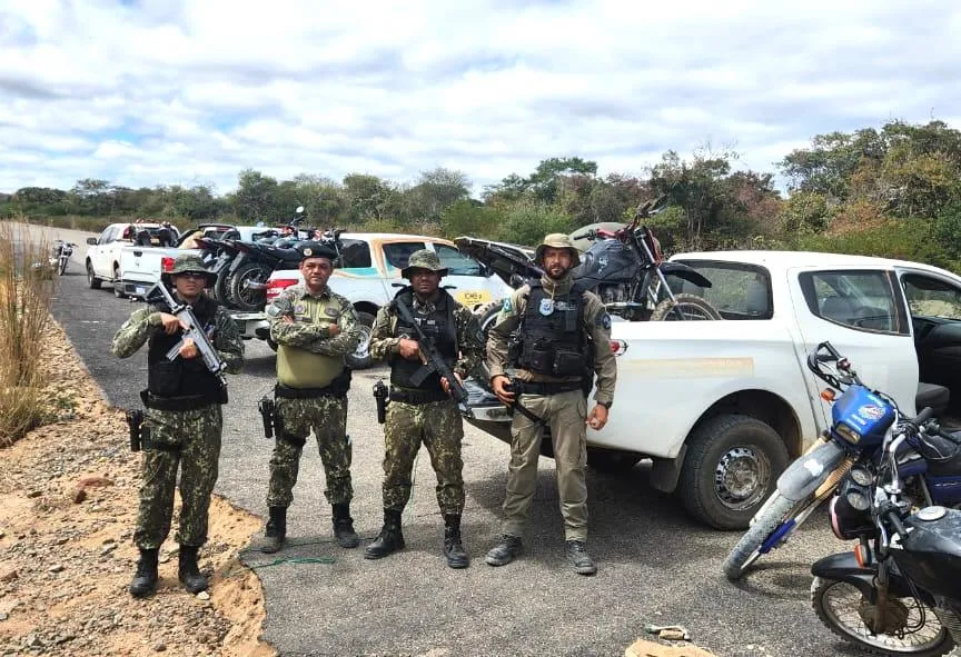 Operação no Parque Serra das Confusões resulta na apreensão de armas, motocicletas e animais abatidos