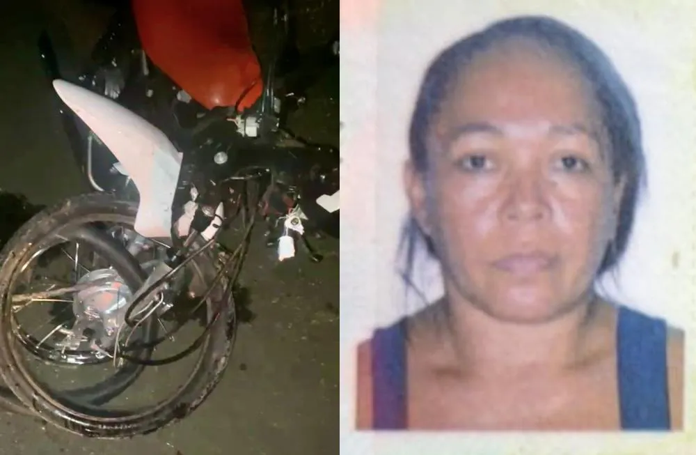 Mulher morre em acidente entre moto e caminhão na BR-343, entre Lagoinha e Água Branca