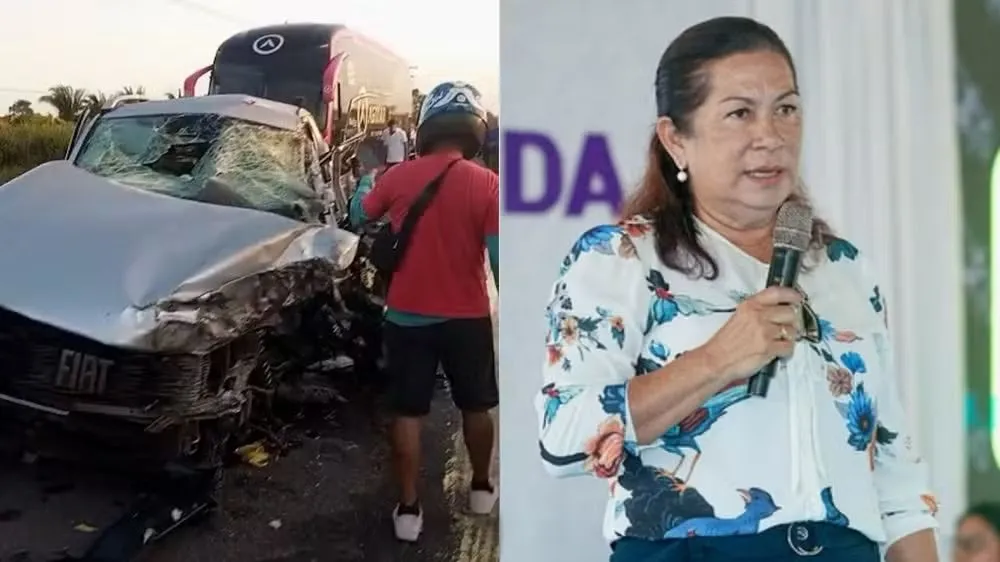 Primeira-dama de Carutapera morre em acidente entre carro e ônibus