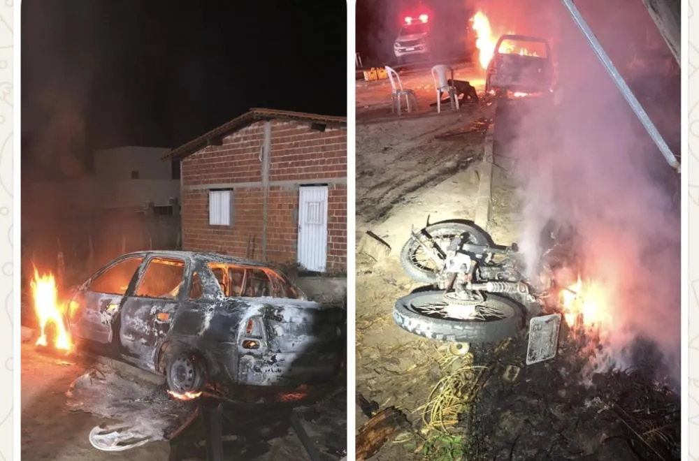 Confusão em seresta termina com faccionado morto a facada em São Pedro do Piauí; carro foi incendiado