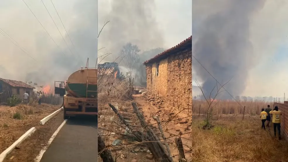 Incêndio mata animais e destrói casa no município de Aroazes