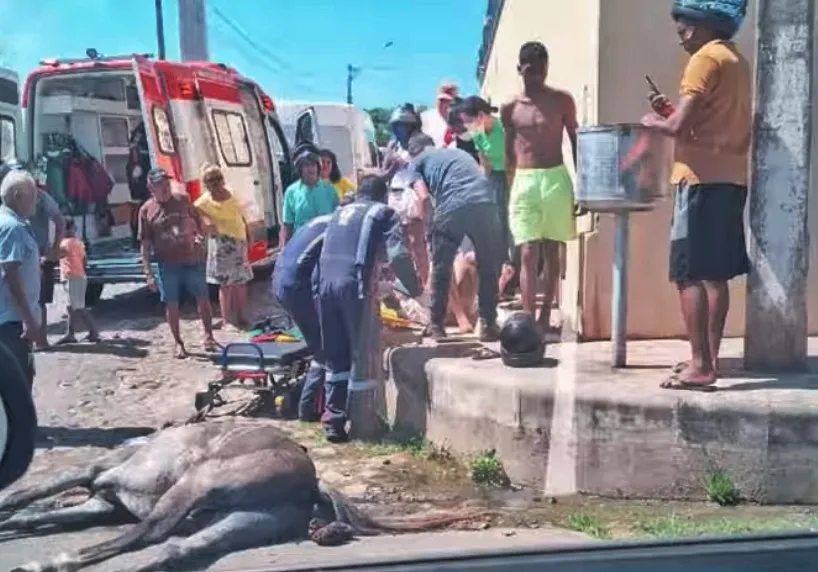 Jovem de 23 anos morre após colisão entre moto e cavalo em Floriano