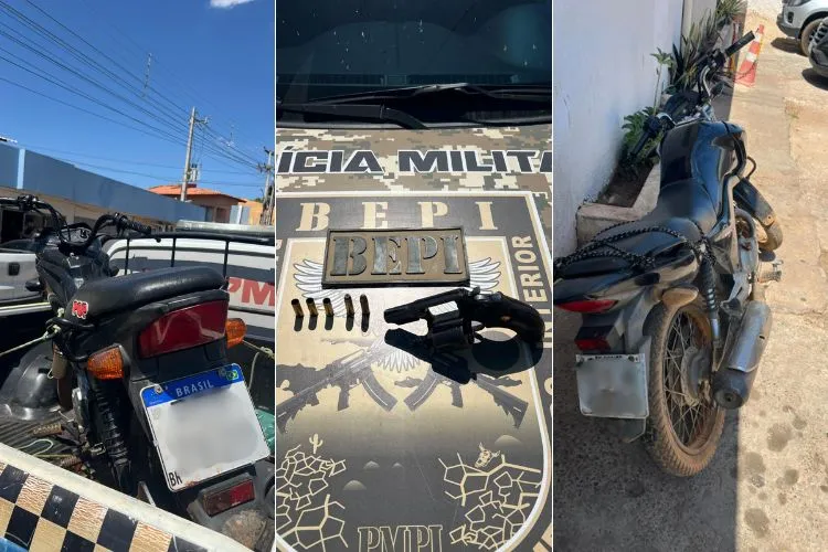 Suspeito morre em confronto com a Polícia Militar no interior do Piauí; dois são presos e motos roubadas são recuperadas
