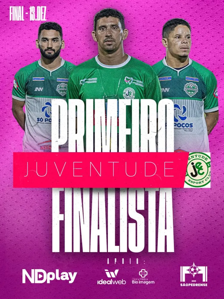 Juventude vence Tiradentes em confronto acirrado e está na final do campeonato Sampedrense