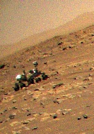 Helicóptero da Nasa em Marte tira foto do rover Perseverance