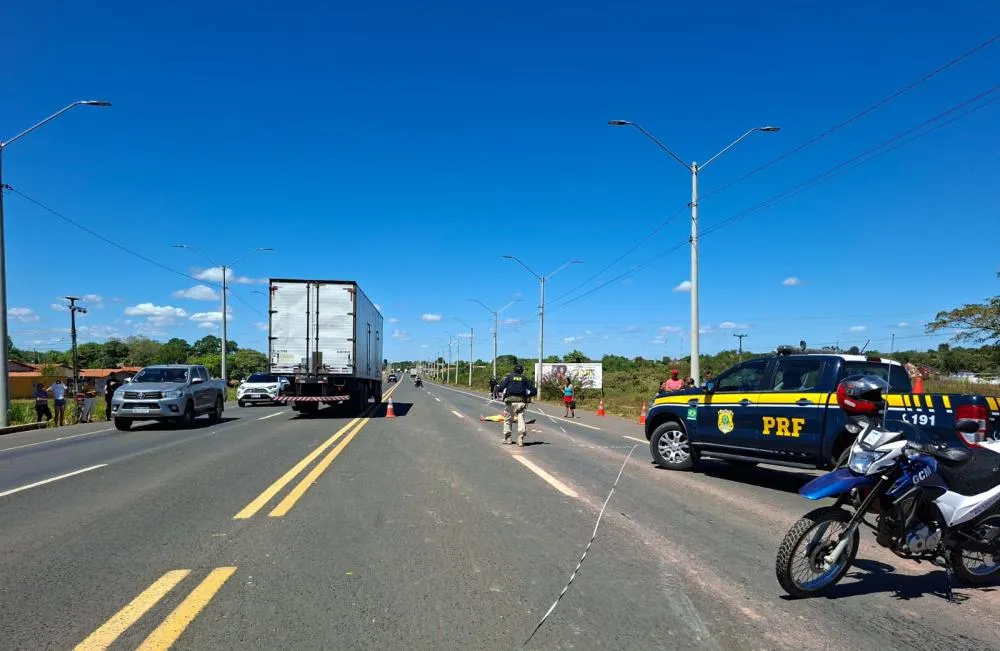 Tragédia na BR-316: pedestre morre atropelada por caminhão de combustível