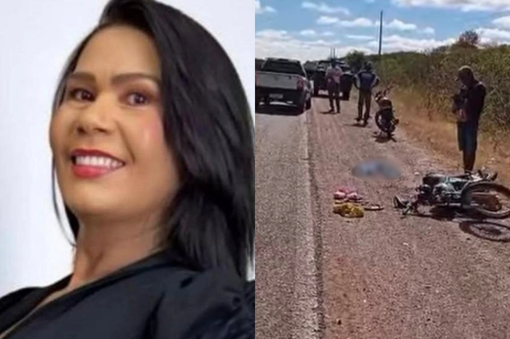 Colisão fatal entre caminhonete e motocicleta na BR-020 deixa uma mulher morta