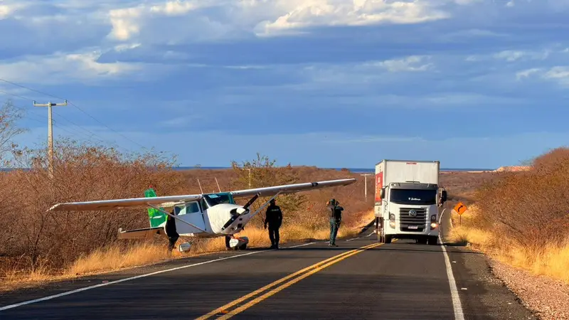 Pouso forçado de aeronave mobiliza Polícia Militar na região de Jaicós