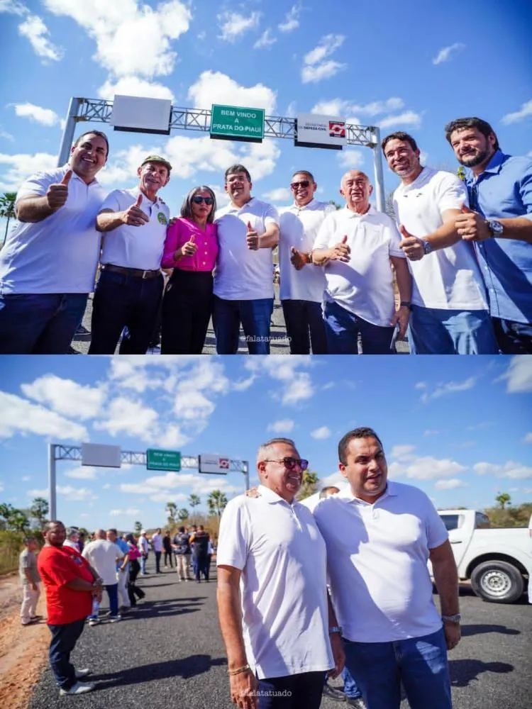 Georgiano Neto acompanha obras da PI-224 em Prata do Piauí