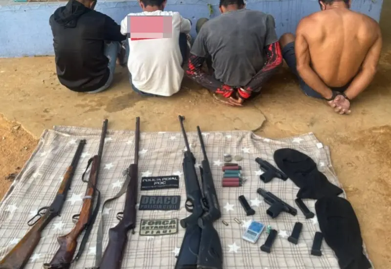 Operação no Sul do Piauí resulta na prisão de quatro suspeitos com armas