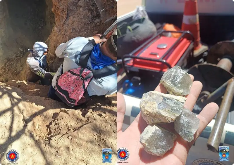 PM desarticula garimpo ilegal e apreende equipamentos na zona rural do PI