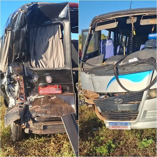 Acidente entre micro-ônibus e van deixa passageiros feridos em Luís Correia