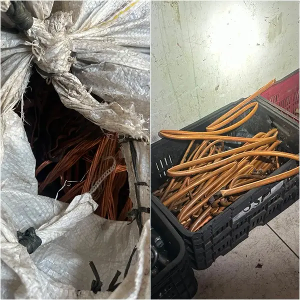 Três sucatas são alvos de operação contra venda de cobre furtado em Teresina